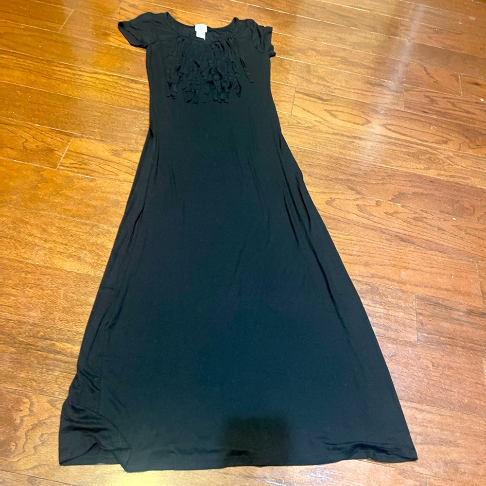 J Mode USA Head over Heels Black Maxi Dress Size Medium NWT